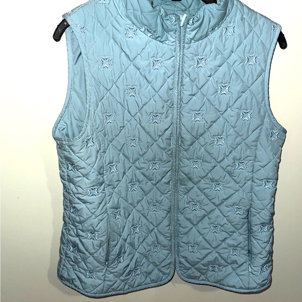Pendleton Light Blue Quilted Vest